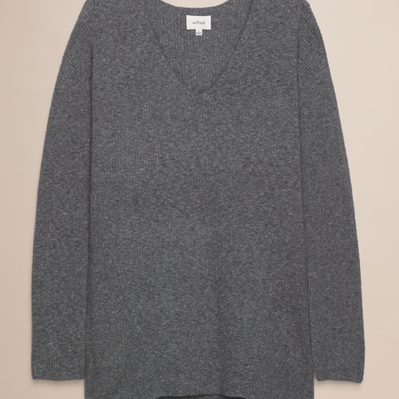 Aritzia Wilfred Henon Sweater - Heather Black (NWT) - Picture 1 of 10